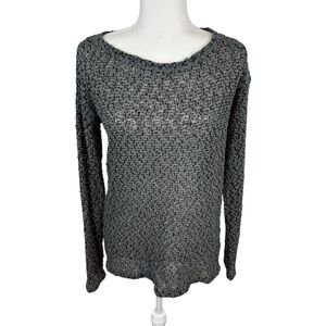 Aeropostale Black & Grey Scoop Neck Sweater Size M